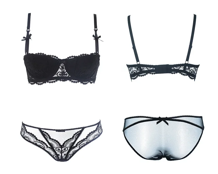 Женское нижнее белье бюстгальтер набор глубокая половина чашки плюс размер