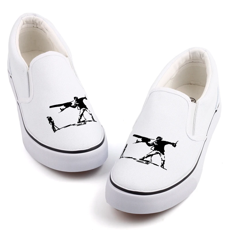 Женские парусиновые туфли на плоской подошве повседневные лоферы в стиле