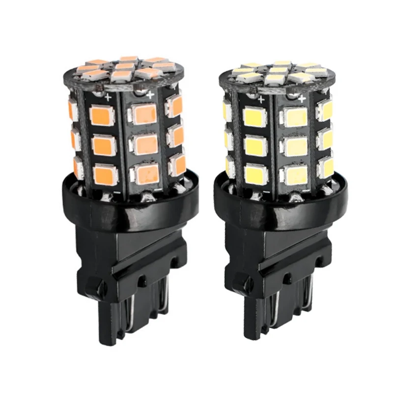 2 шт. Автомобильный светодиодный T25 3157 3156 P27W 33 SMD 2835 Светодиодный автомобильный