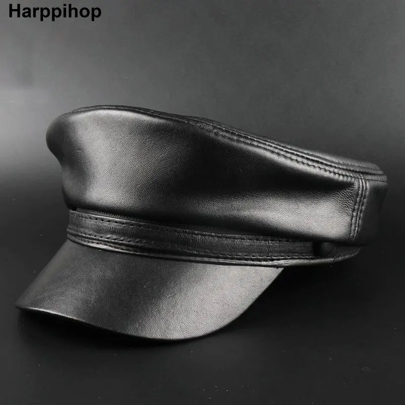 Harppihop * 2019 Весенние шапки из овечьей кожи повседневные теплые мужские в стиле