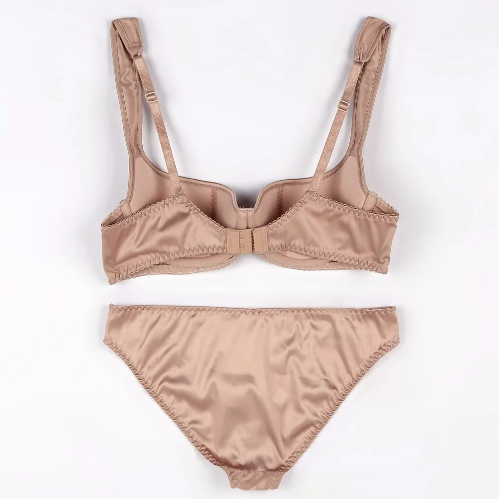 Женский Гладкий атласный бюстгальтер с чашкой 1/2 модный тонкий из хлопка