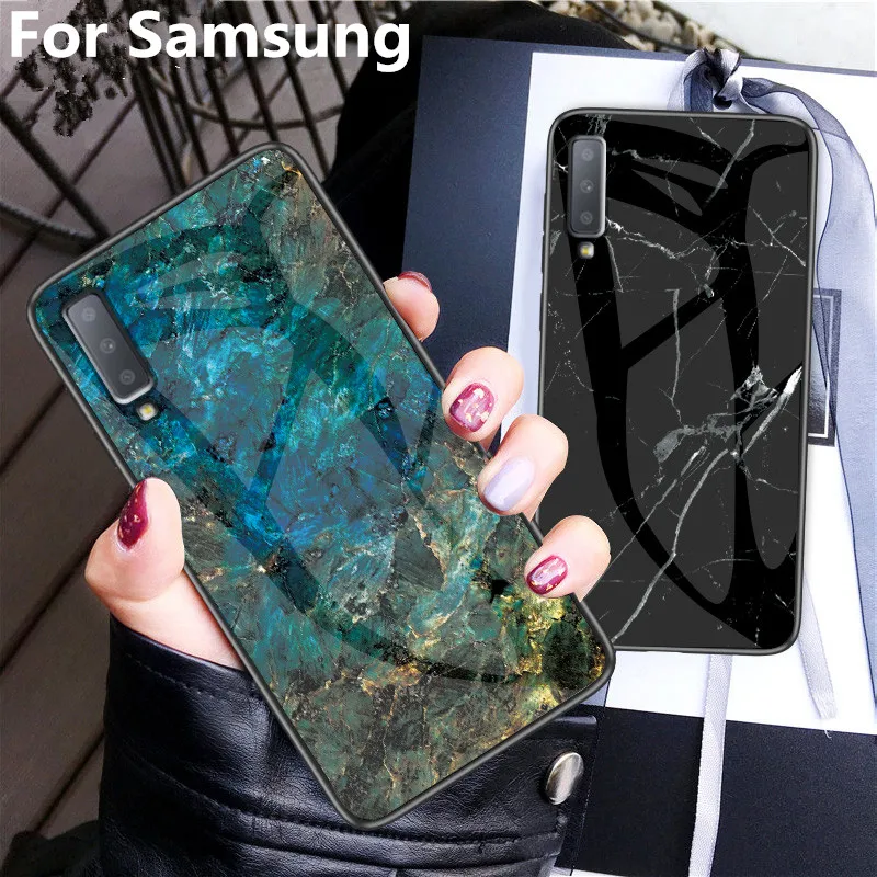 Мрамор Стекло чехол для samsung Galaxy S10E S9 S8 S10 плюс M10 M20 A10 A20 A30 A40 A50 A60 A70 A7 J4 J6 плюс J8 Note 9 8 чехол
