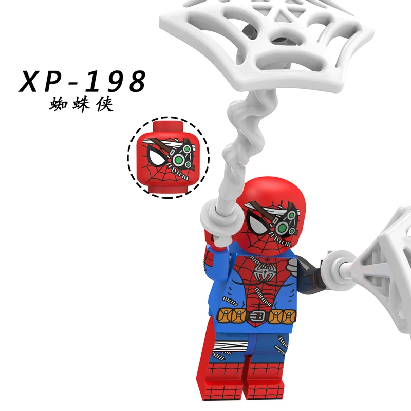 XP198 Супер герои Marvel Мстители Mysterio Ultimate Человек-паук Нуар гвеном строительные блоки фигурки из блоков, игрушки для детей KT1027 - Цвет: XP198