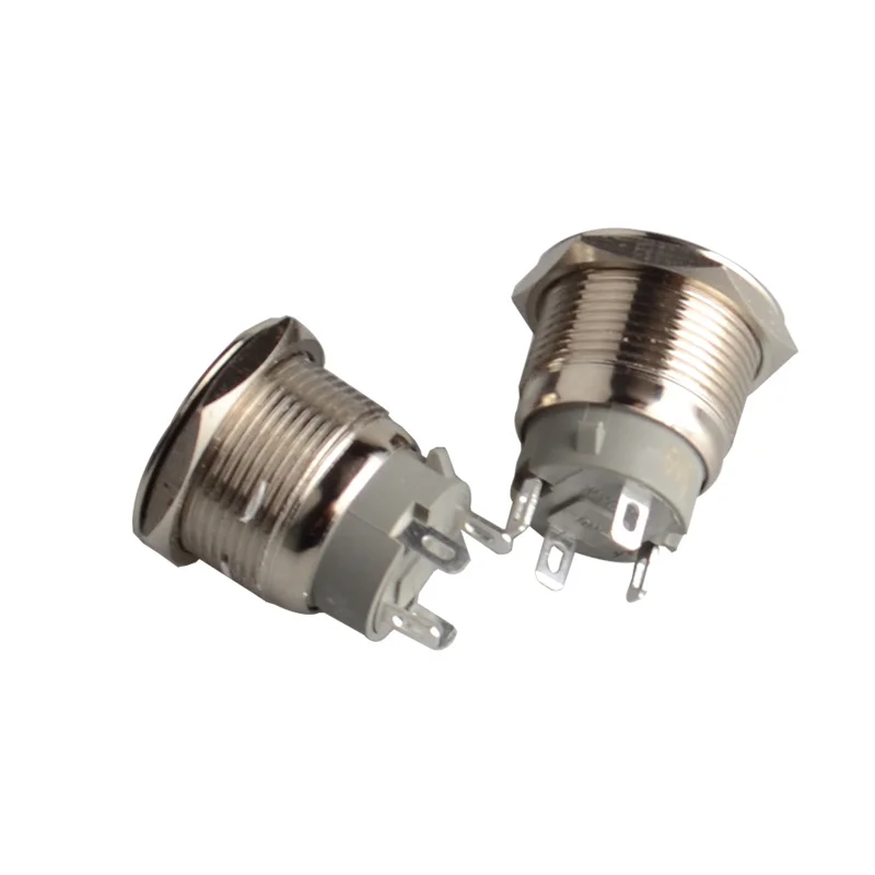 1PC 19mm Switch-Side Momentary Metal Annular Push Button Switch Ring LED Self-Recovery Waterproof Car Door | Строительство и
