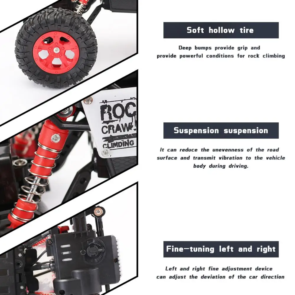 RC автомобиль 4WD 1:16 Off Road гоночный Рок Гусеничный альпинист электронный монстр