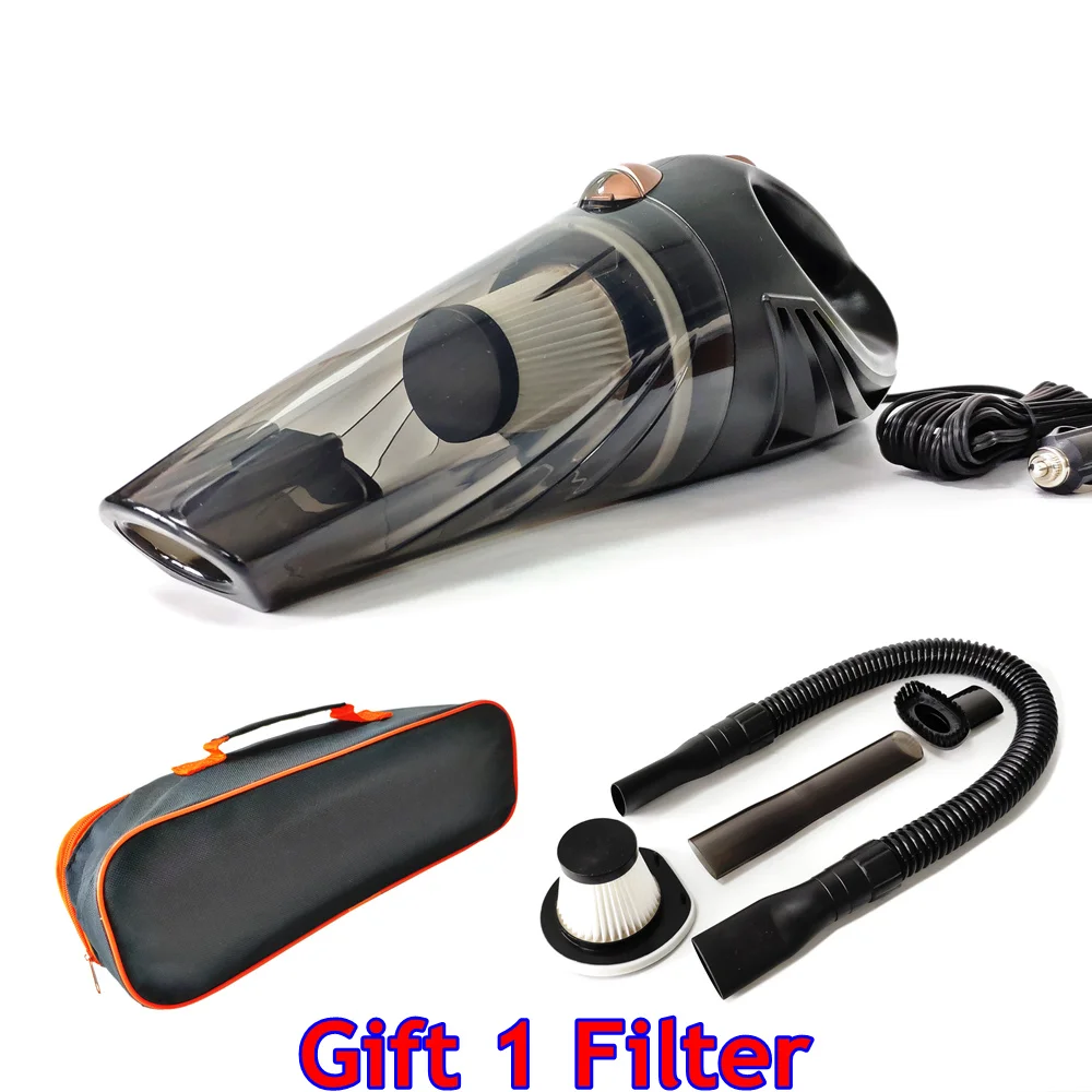 Портативный автомобильный пылесос для влажной и сухой уборки 4800 па 120 Вт|Пылесос|