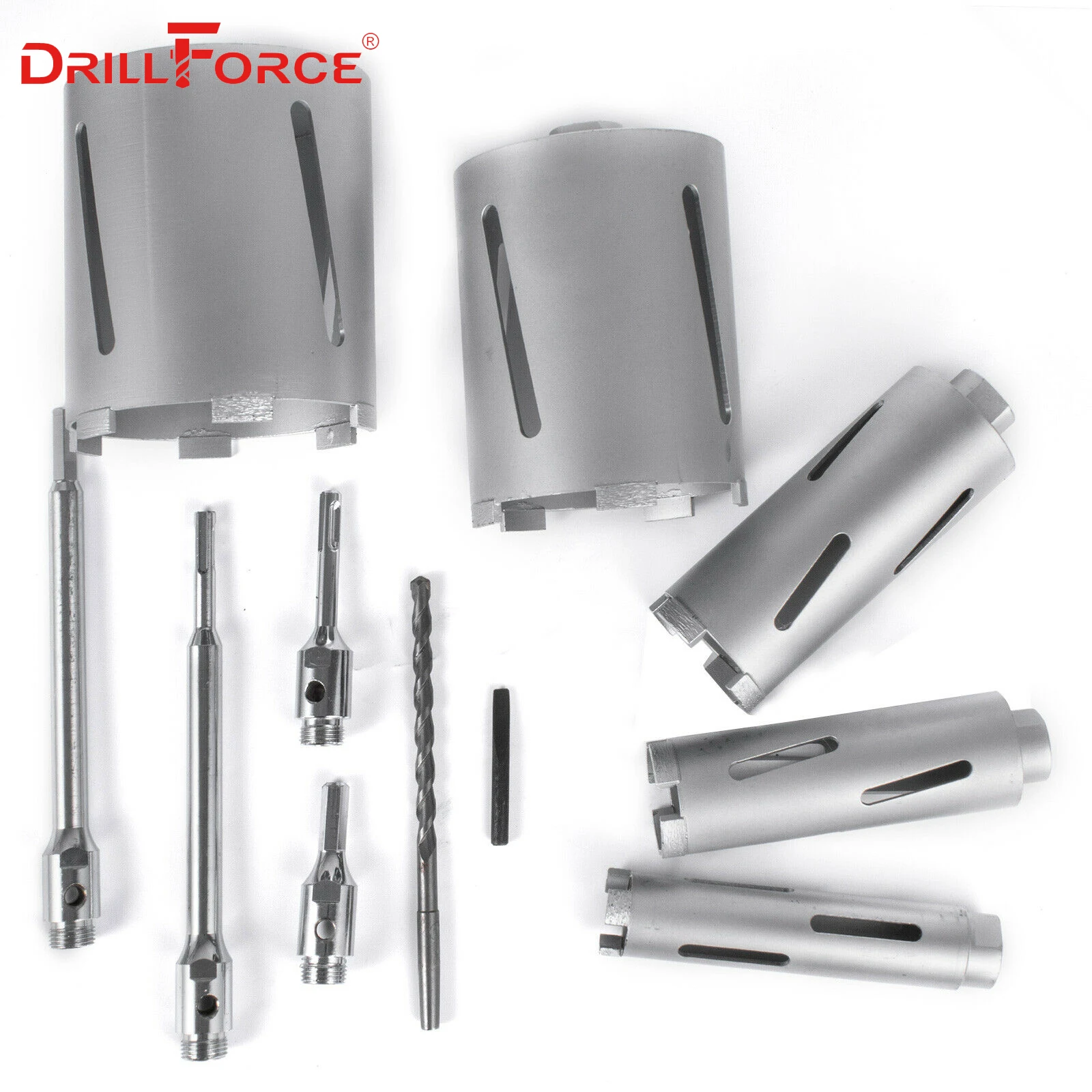 Drillforce 11 шт. алмазное отверстие Φ 53/72/83/112/132 мм прочный карборунд керамика M16