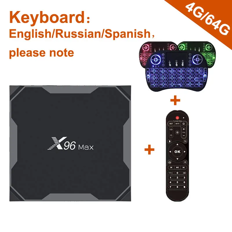 ТВ приставка X96 MAX Android 8,1 Amlogic S905X2 X96MAX 4 Гб 64 Гб ТВ приставка 2,4G и 5 ГГц Wifi 1000 м медиаплеер Смарт ТВ приставка - Цвет: 4G 64G i8