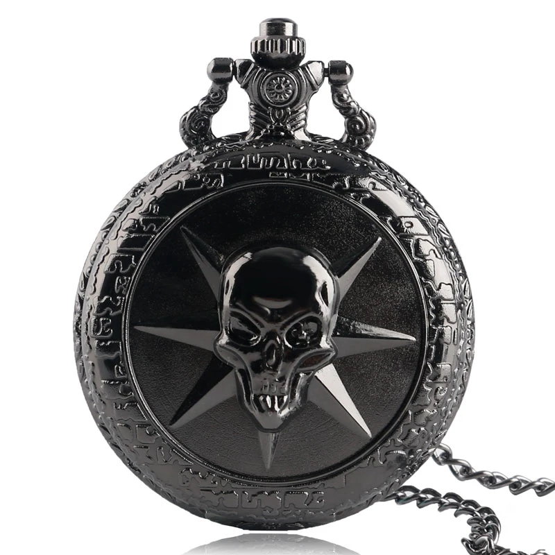 Винтажные карманные часы Rreloj De Bolsillo с изображением злого черепа и головы женские