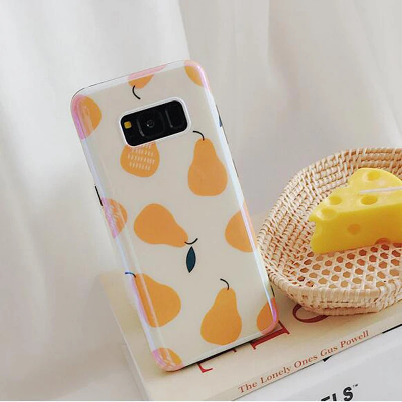 Yhbbcases мультфильм грушка для телефона чехол Samsung Note 8 9 Свежие Фрукты Силиконовые