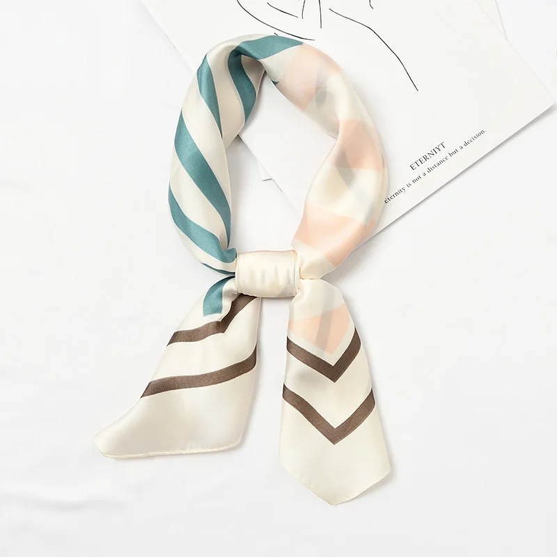 Женский шарф-бандана платок в горошек квадратный для волос | Аксессуары одежды