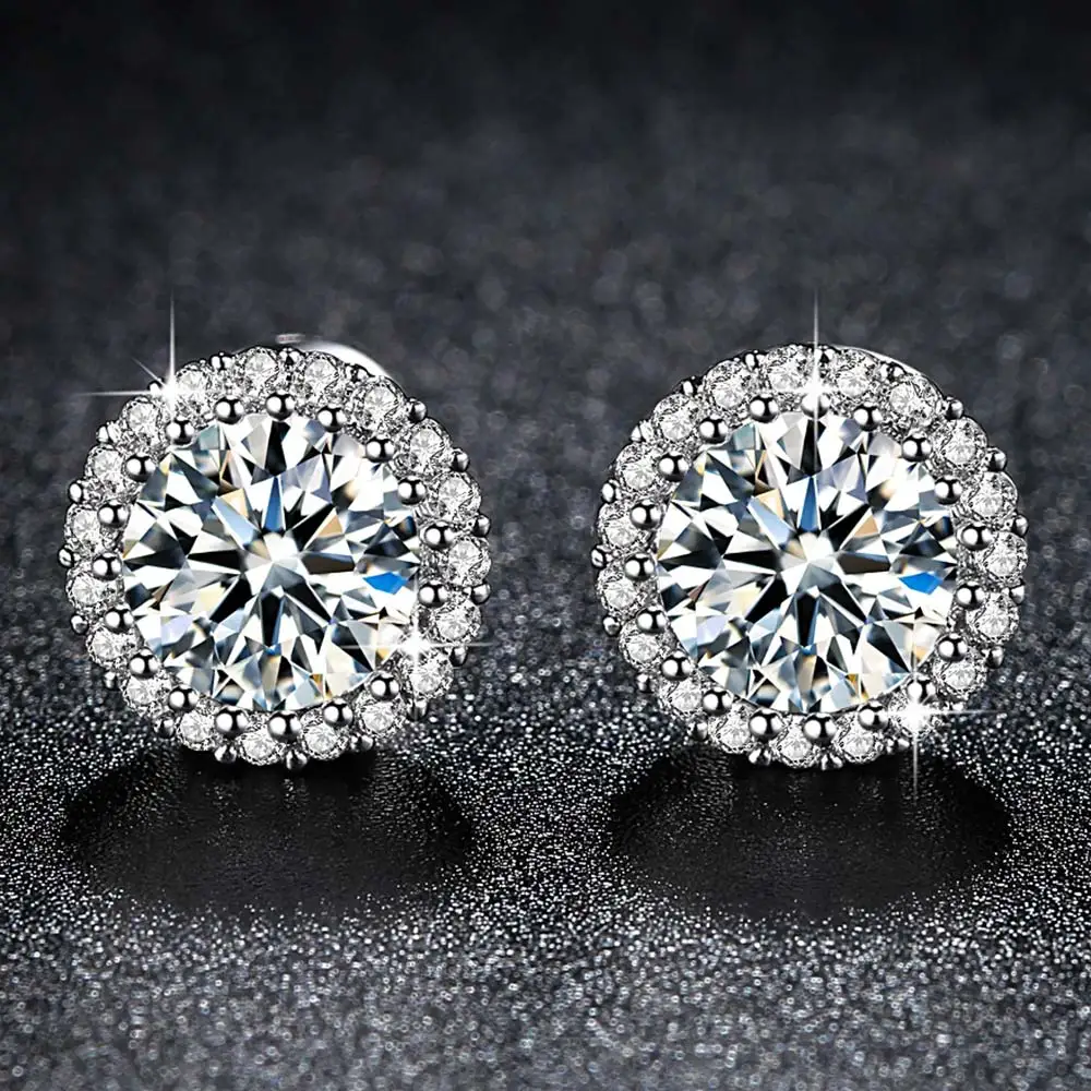 As Picture Beiver Модные CZ Одуванчик цветок серьги для женщин серебро Bijoux ясно AAA кубического циркония Femme Рождество Предложения Дамы подарки - Окраска металла: As Picture