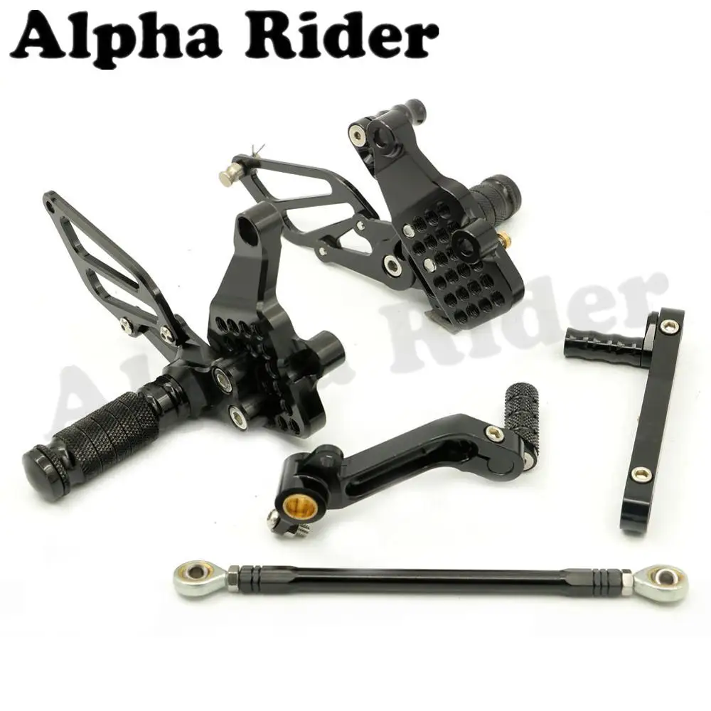 Черные гоночные CNC заготовки Регулируемые задние ножки для ног педали управления