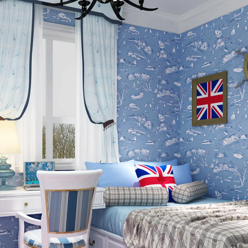 Обои beibehang для детской комнаты в американском средиземноморском стиле обои из