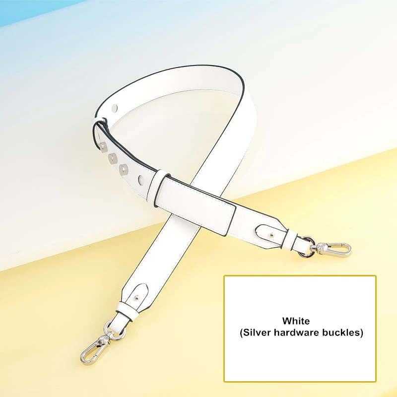 White-Silver buckle Регулируемый ремень, сумка на плечо, черные широкие ремешки для сумок, женская сумка через плечо, ремень для сумки, замена, correa bolso sac - Цвет: White-Silver buckle