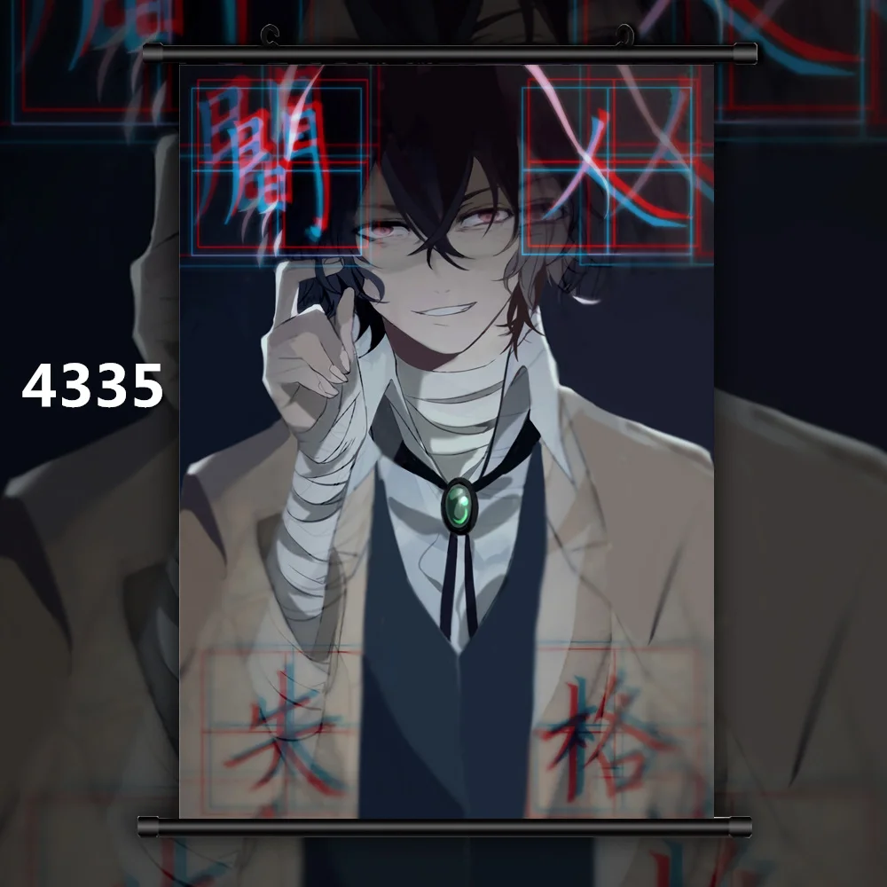 4335 Bungou бродячие собаки один Dazai Chuuya Аниме Манга плакат прокрутки - Цвет: 4335