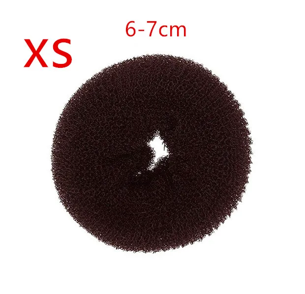 brown XS Новая пластина для волос пончик булочка волшебный Поролоновый спонж Инструменты для укладки волос Принцесса Прическа аксессуары для волос эластичные резинки для волос - Цвет: brown XS