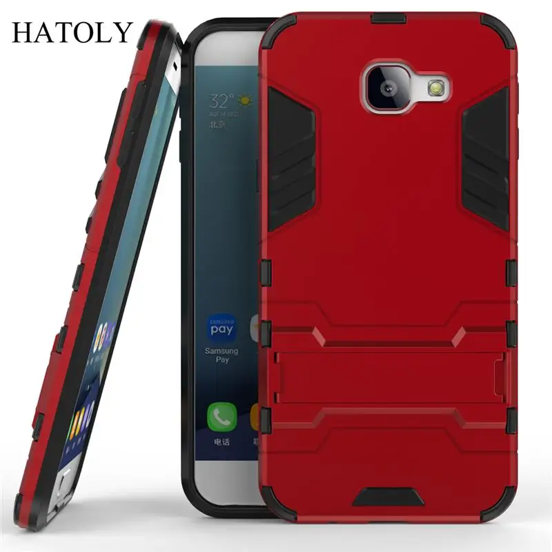Для Samsung Galaxy A8 2016 Case Робот Броня Гибридный Прочный силиконовая Резина Hard Cover