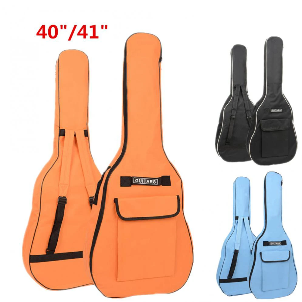 40/41 дюймов Ткань Оксфорд Акустическая гитара Gig Bag мягкий чехол двойные плечевые ремни Мягкий гитарный водонепроницаемый рюкзак 5 мм Хлопок