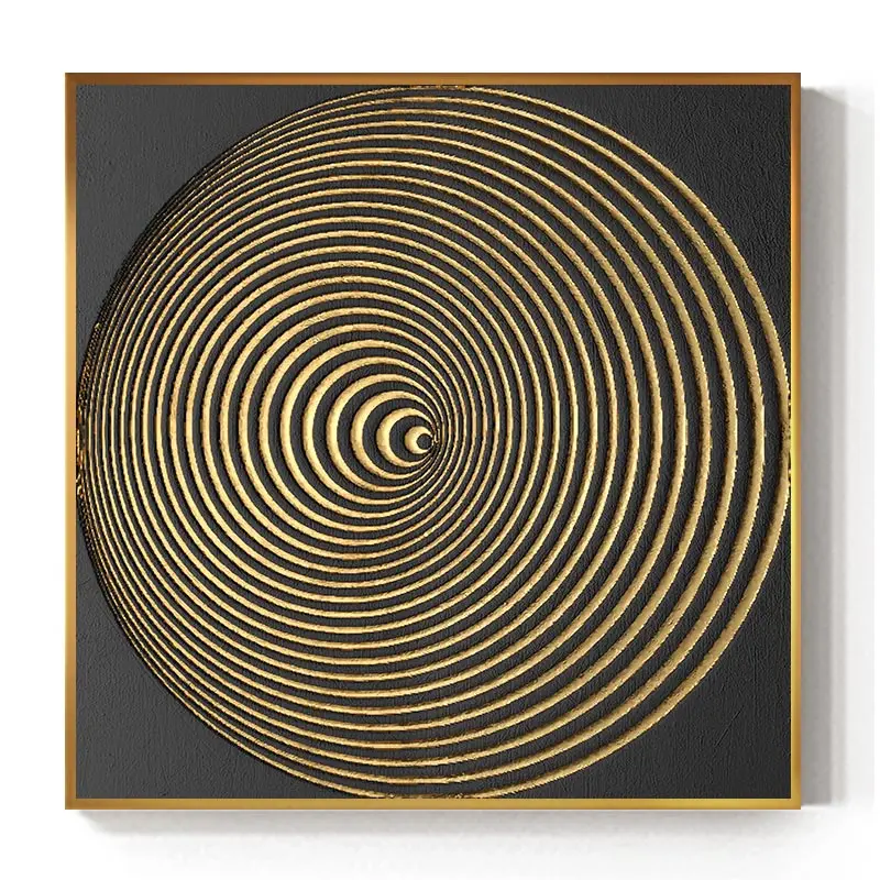 Golden Black Maze Абстрактный роскошный золотой лабиринт взрыв картины современного искусства белый и черный настенная живопись для Гостиная принтом и постер для декораций - Цвет: Golden Black Maze