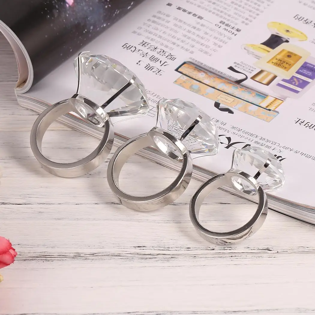 Креативный гигантский Кристалл Rhinestone кольцо пресс папье с подарочной коробкой
