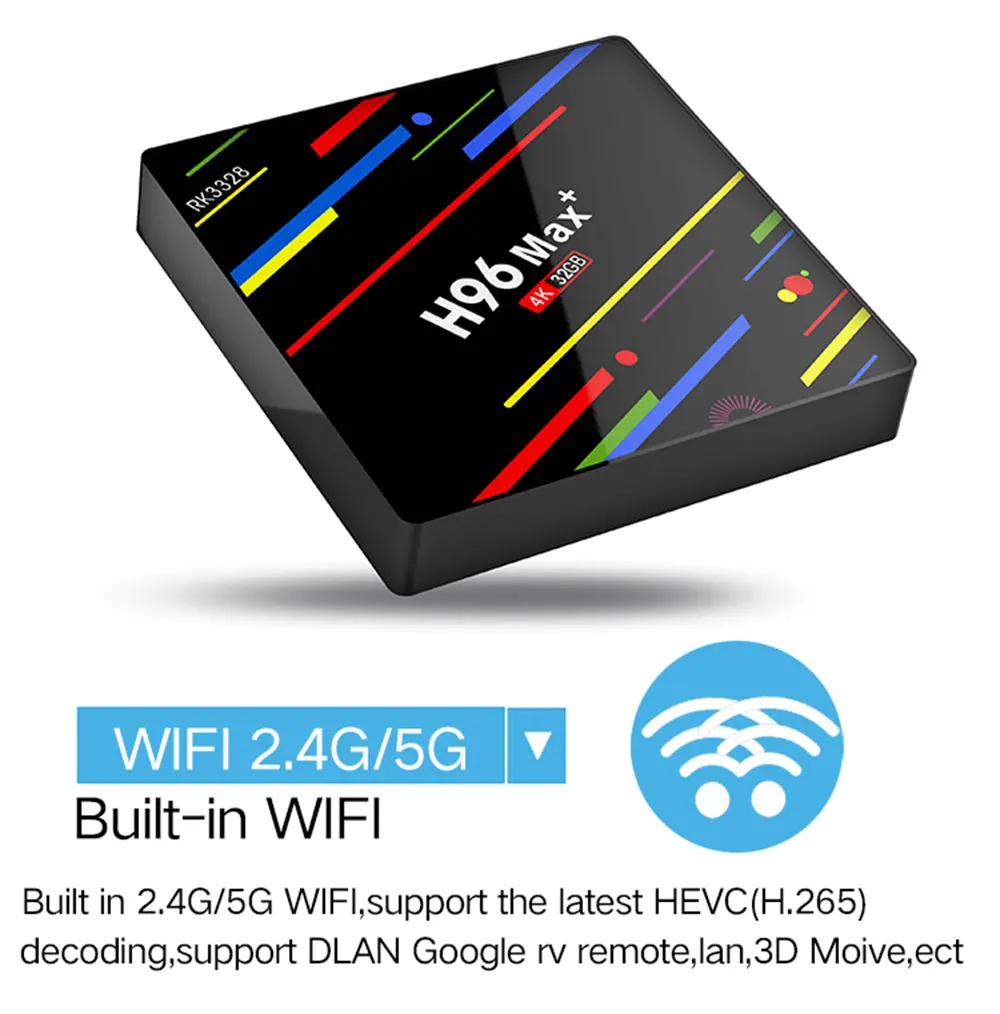 H96 MAX plus Android 8,1 ТВ-бокс на Rockchip RK3328 4 Гб ОЗУ 32 Гб 64 Гб apoyo H.265 UHD wifi BT 4 K H.265 телеприставка медиаплеер