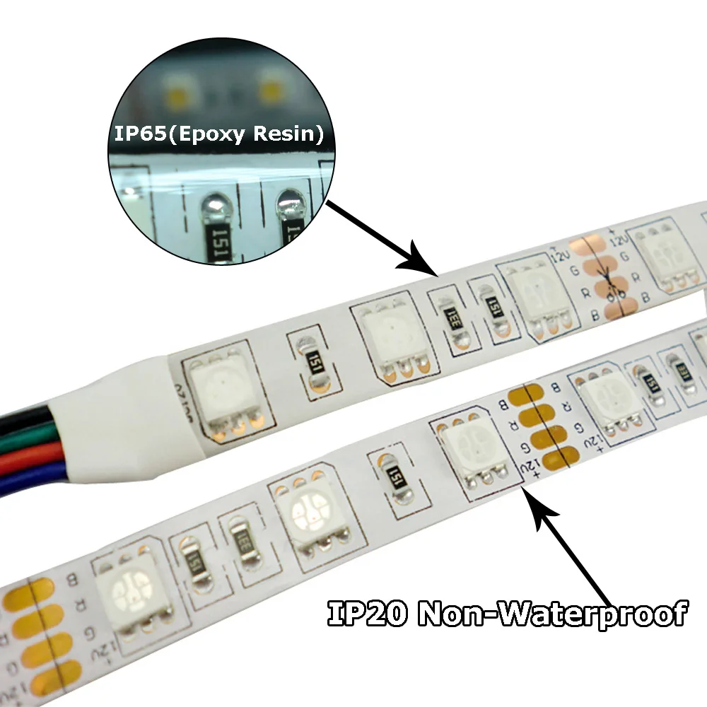 Светодиодная лента RGB 25 м водонепроницаемая 12 В постоянного тока 5050 SMD + 24 а