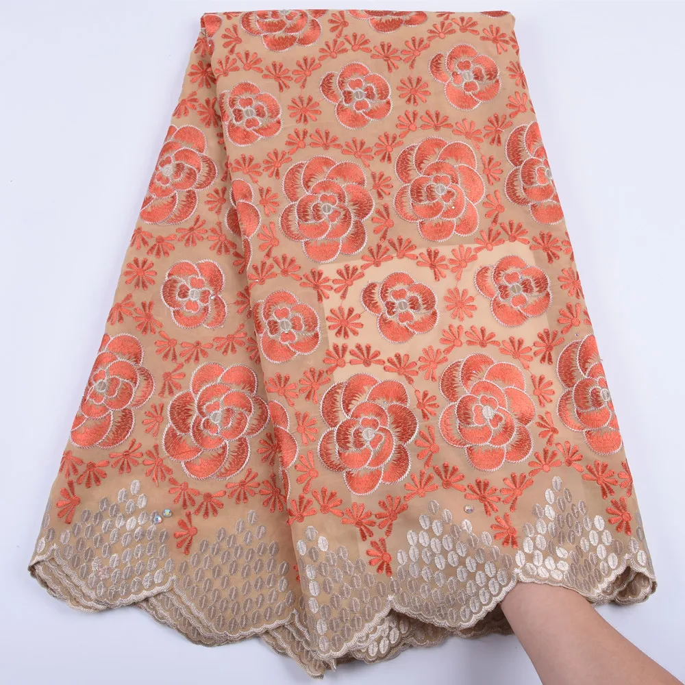 New Pure White Swiss Voile Lace In Switzerland Embroiderey African Dry Lace Fabric High Quality Nigerian Lace For Everyone A1681