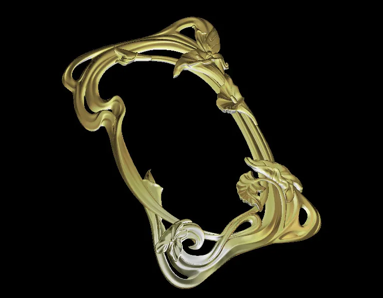 

Frame 3D model in STL format cnc carving engraving router relief Artcam Aspire F164