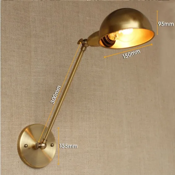 Золотая фотография для гостиной в стиле лофт винтажная настенная лампа Эдисона