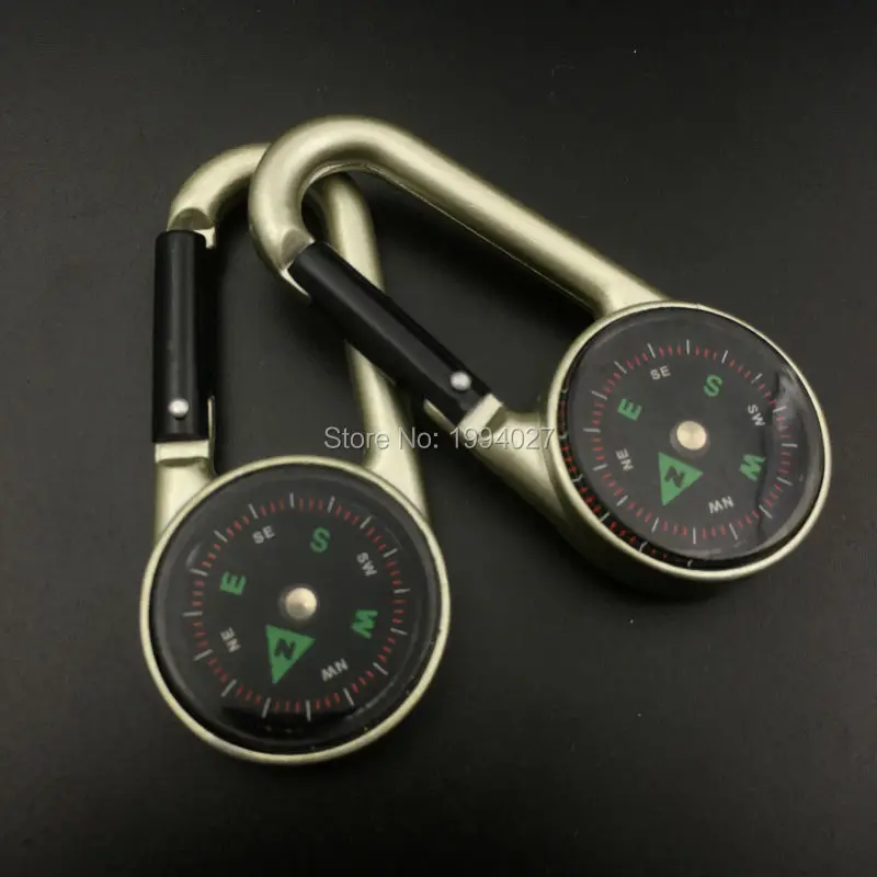 Карабин для кемпинга из цинкового сплава с компасом 2 шт./Лот туристические