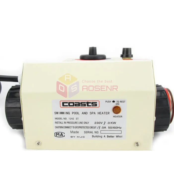 Электрический водонагреватель 220 В 3 кВт термостат для бассейна ванны спа массажа