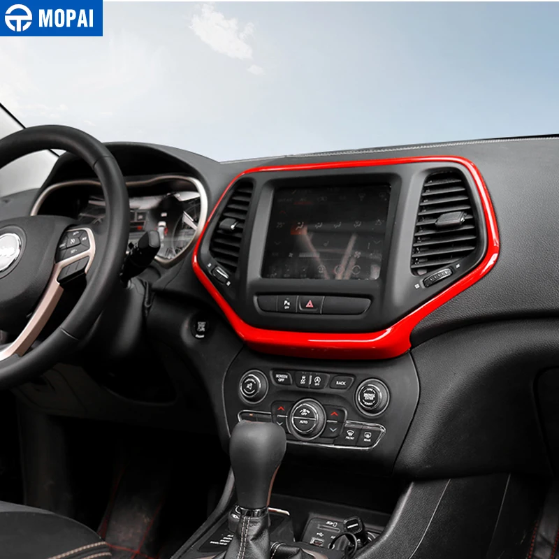 MOPAI ABS панель навигации для салона автомобиля панель GPS декоративная рамка наклейки для Jeep Cherokee Up Автомобильный Стайлинг