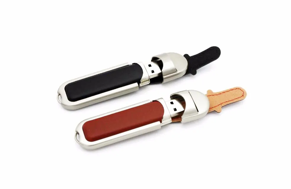 POWERONE Новая Металлическая кожаная Флешка usb флеш-накопитель 32 Гб 16 Гб 64 ГБ USB 2,0 карта памяти флешки u-диск Модный меховой чехол