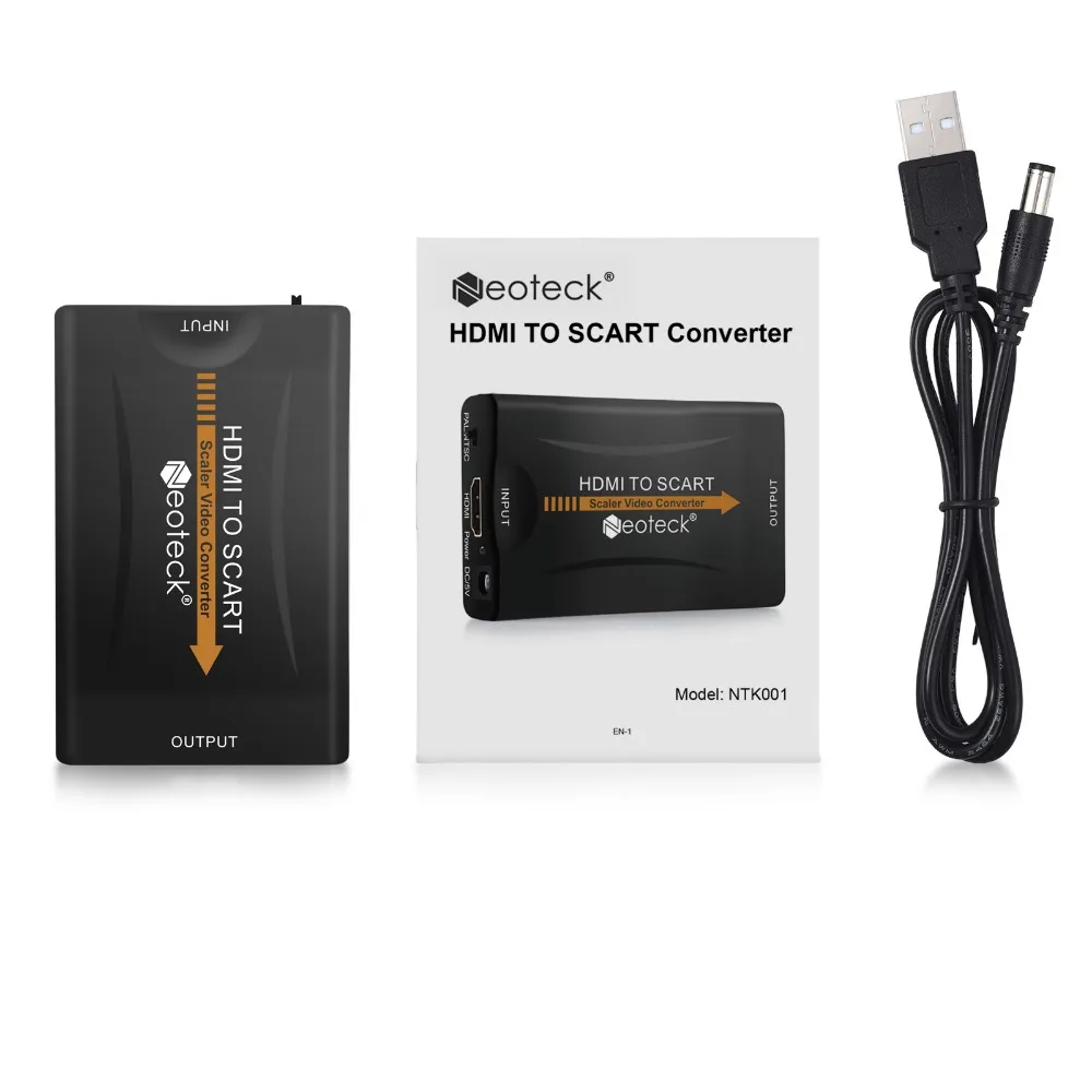 ESYNiC 1080P 1 3 HDMI к SCART конвертер цифровой аналоговый сигнал адаптер подходит NTSC PAL для