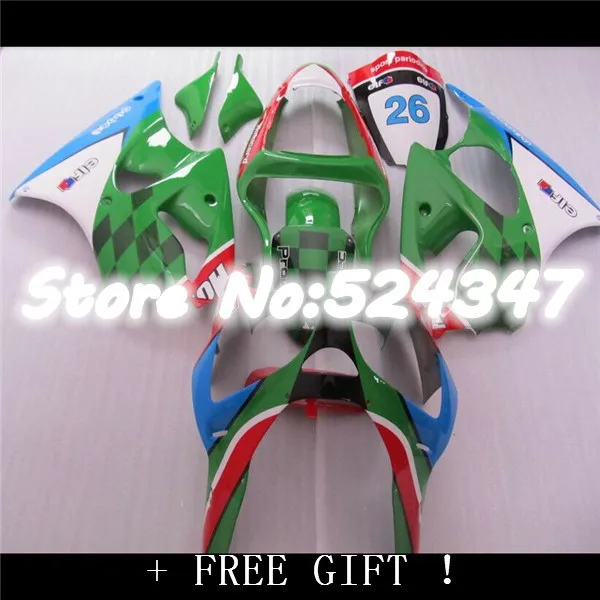 

Для KAWASAKI NINJA Новый зеленого и белого цветов ZX6R 2000 2001 2002 ZX636 ZX-636 ZX-6R ZX 6R зеленый красный 636 00 01 02 обтекателя