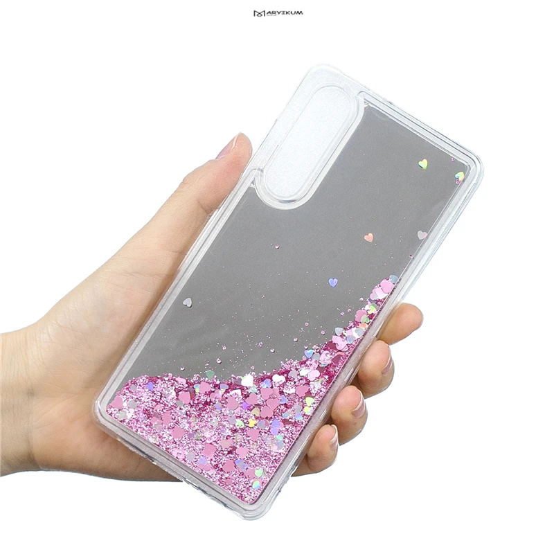 Для Coque huawei P30 про Зеркало чехол для случае жидкости динамик с блестками Мягкая