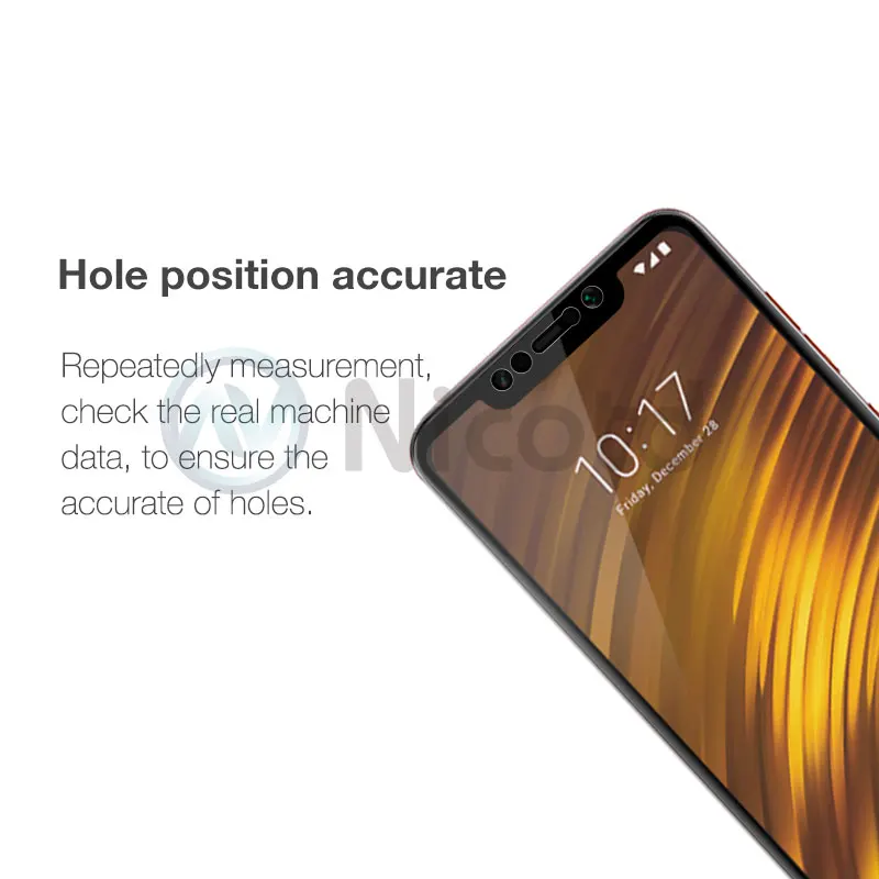 Закаленное стекло Nicotd для Xiaomi Pocophone F1 защита экрана полное покрытие redmi 5 plus S2 5A 6a pro