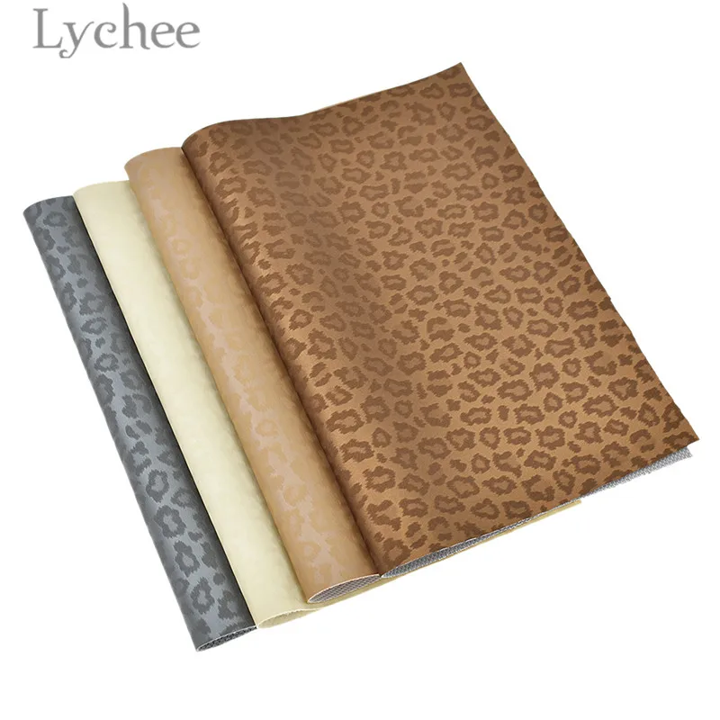 Lychee Life 29x21 см A4 ткань из искусственной ПВХ кожи с леопардовым