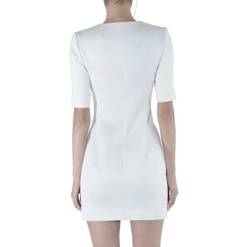 INDRESSME 2019 Новый женский сексуальный однотонный бандажный с коротким рукавом и