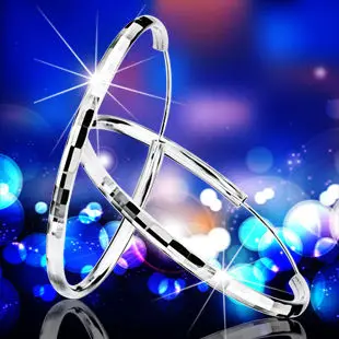 

Hot sell fashion 6cm diameter 925 sterling silver ladies drop earrings jewelry wholesale drop shipping no fade women Christmas
