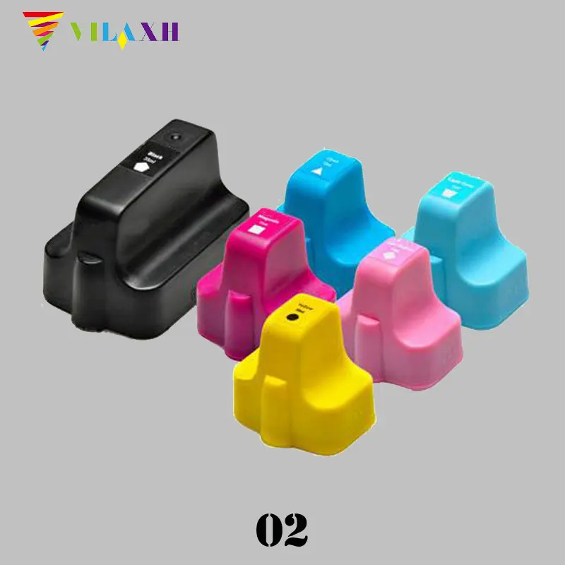 

Vilaxh 02 Compatible Ink cartridge Replacement for HP 02 For Photosmart C6180 8250 3110 3210 3310 D7160 C5180 D7145 printer