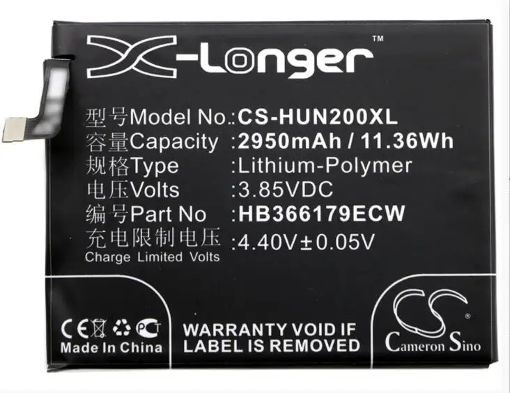 Аккумулятор Cameron Sino 2950 мАч для HUAWEI Nova 2 Dual SIM PIC-AL00-TL00 HB366179ECW Mobile аккумулятор