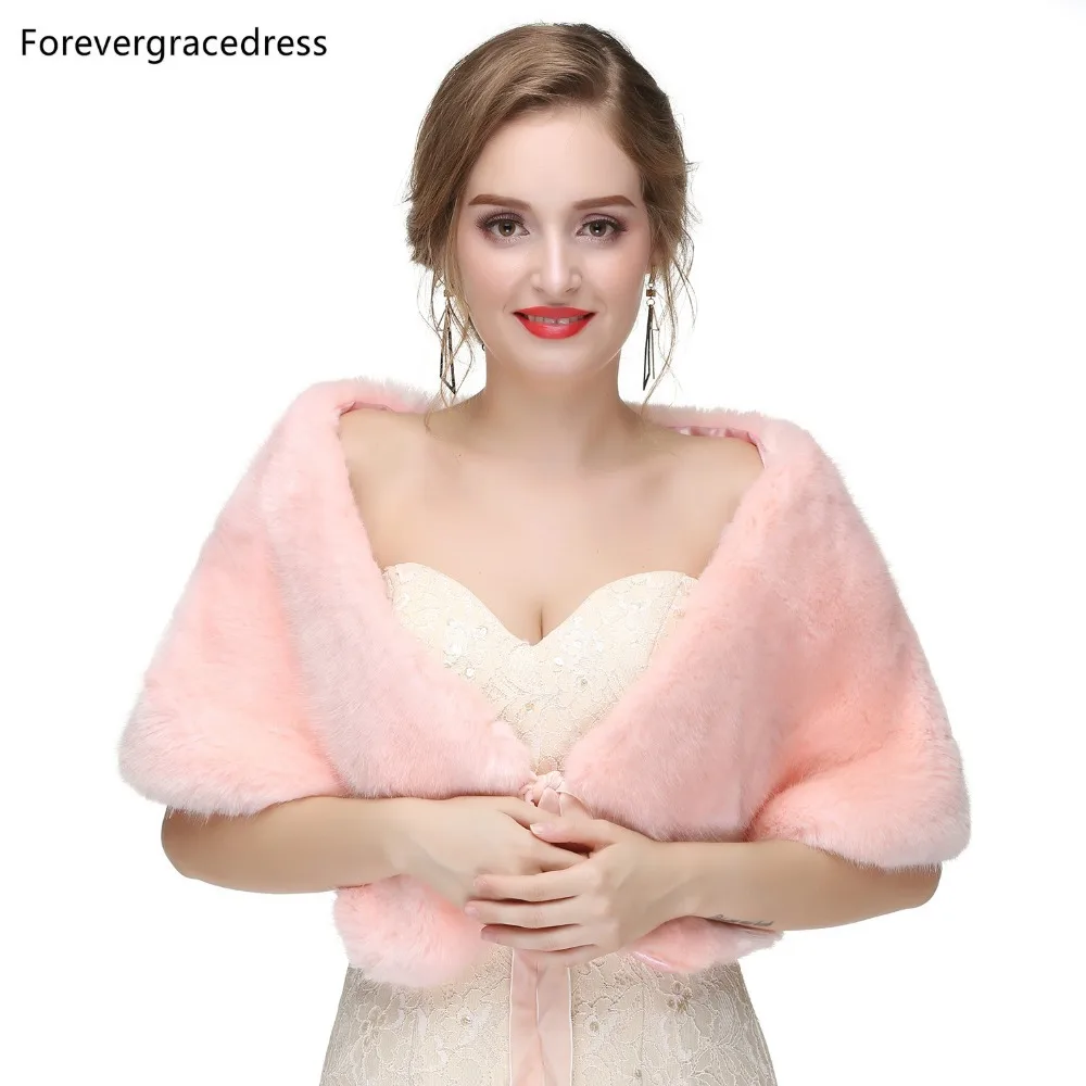 Женское свадебное пальто Forevergracedress элегантное мягкое болеро из искусственного