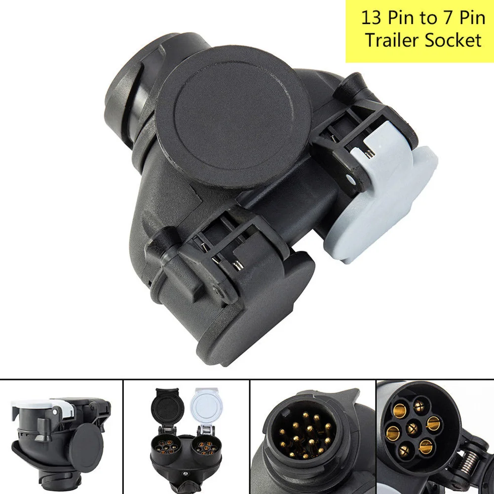 13pin To 7pin Waterproof Tool Car Trailer Truck Towing Plug Connector Electric Socket Lead Caravan Wiring Conversion Adapter | Автомобили