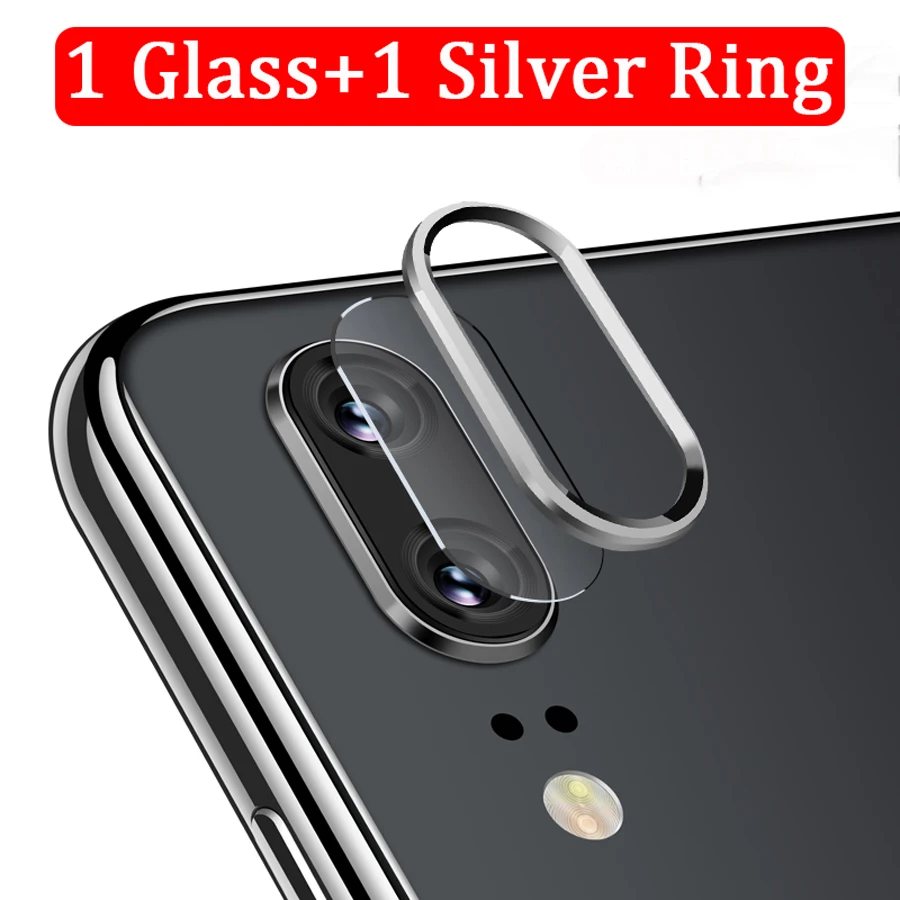 Защитное стекло для камеры для huawei P20 Pro, закаленное стекло+ металлическое защитное кольцо для объектива камеры заднего вида, полное покрытие для huawei P20