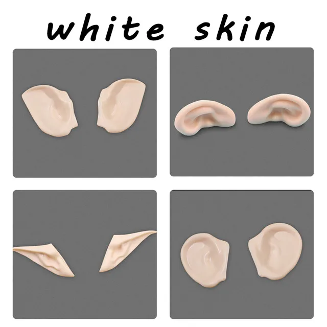 white skin ICY blyth кукла ледяные игрушки уши для пользовательских DIY, не нужно резать оригинальные уши - Цвет: white skin