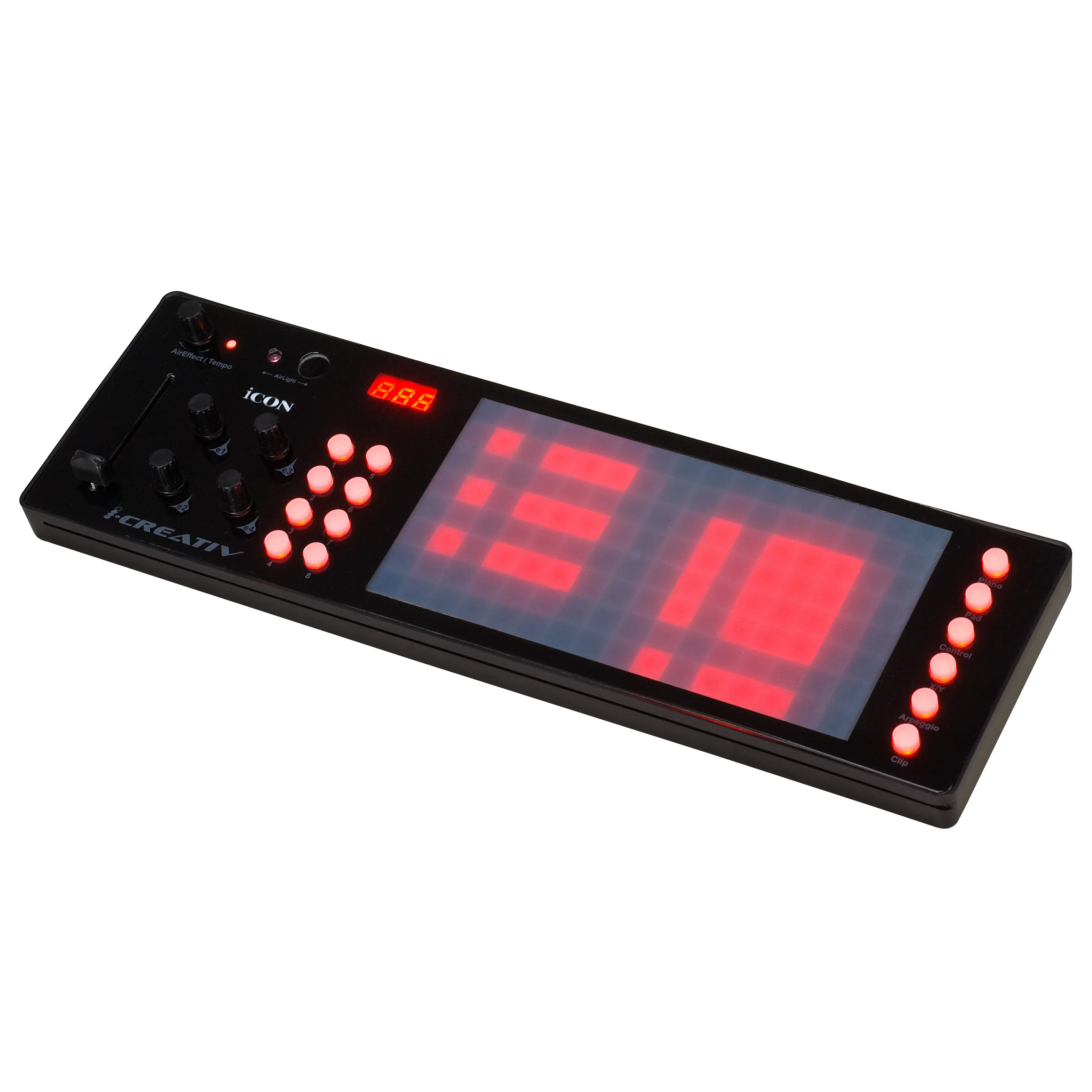 Значок iCreativ USB MIDI аудио контроллер с сенсорным экраном и воздушным светом 3D эффектор фортепианный режим барабанный режим X/Y Pad mode fader mode