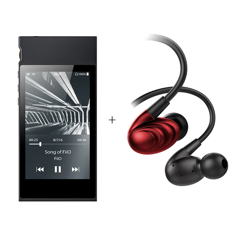 Распродажа FiiO M7 Bluetooth 4,2 aptX-HD LDAC Hi-Res сенсорный ЖК-экран Музыка MP3 Воспроизведение металлический чехол с fm-радио с FiiO F9SE