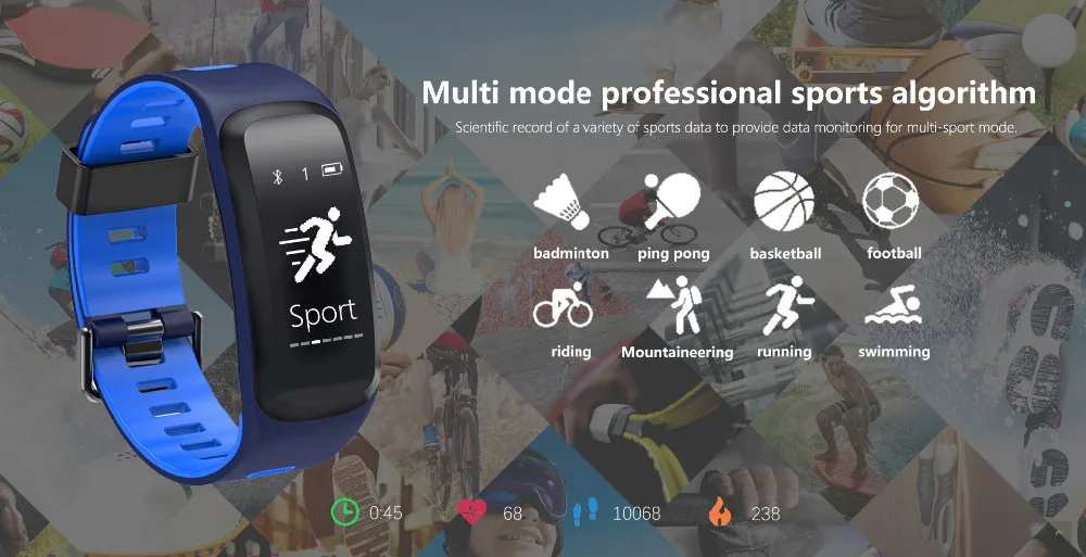 Smart Band F4 смарт-браслет сердечного ритма трекер артериального давления кислорода